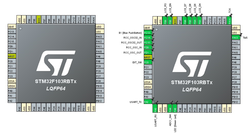 STM32CubeMXブランクプロジェクトとSTM32F1テンプレートのプロジェクトファイル比較