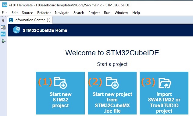STM32CubeIDEの3新規プロジェクト作成の差