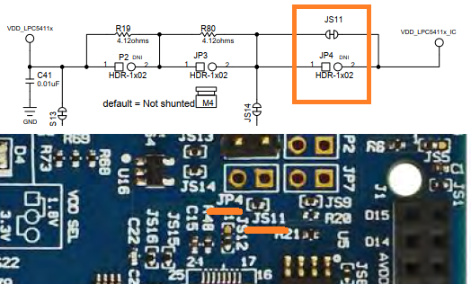 LPCXpresso54114消費電流計測回路