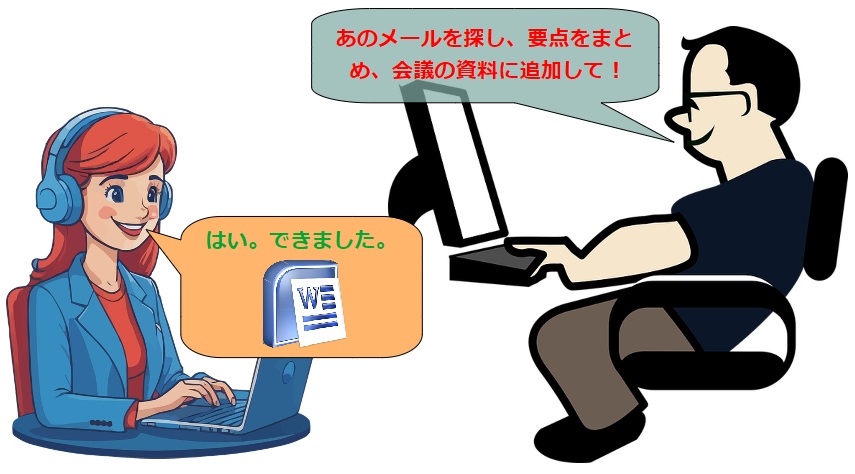 AIエージェントの自然言語インタフェース例