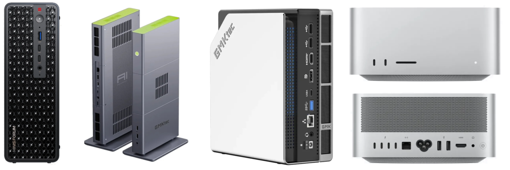 AI PC候補のMS-S1 Max、EVO-X3、EVO-X2、Mac Studio（2026-08）